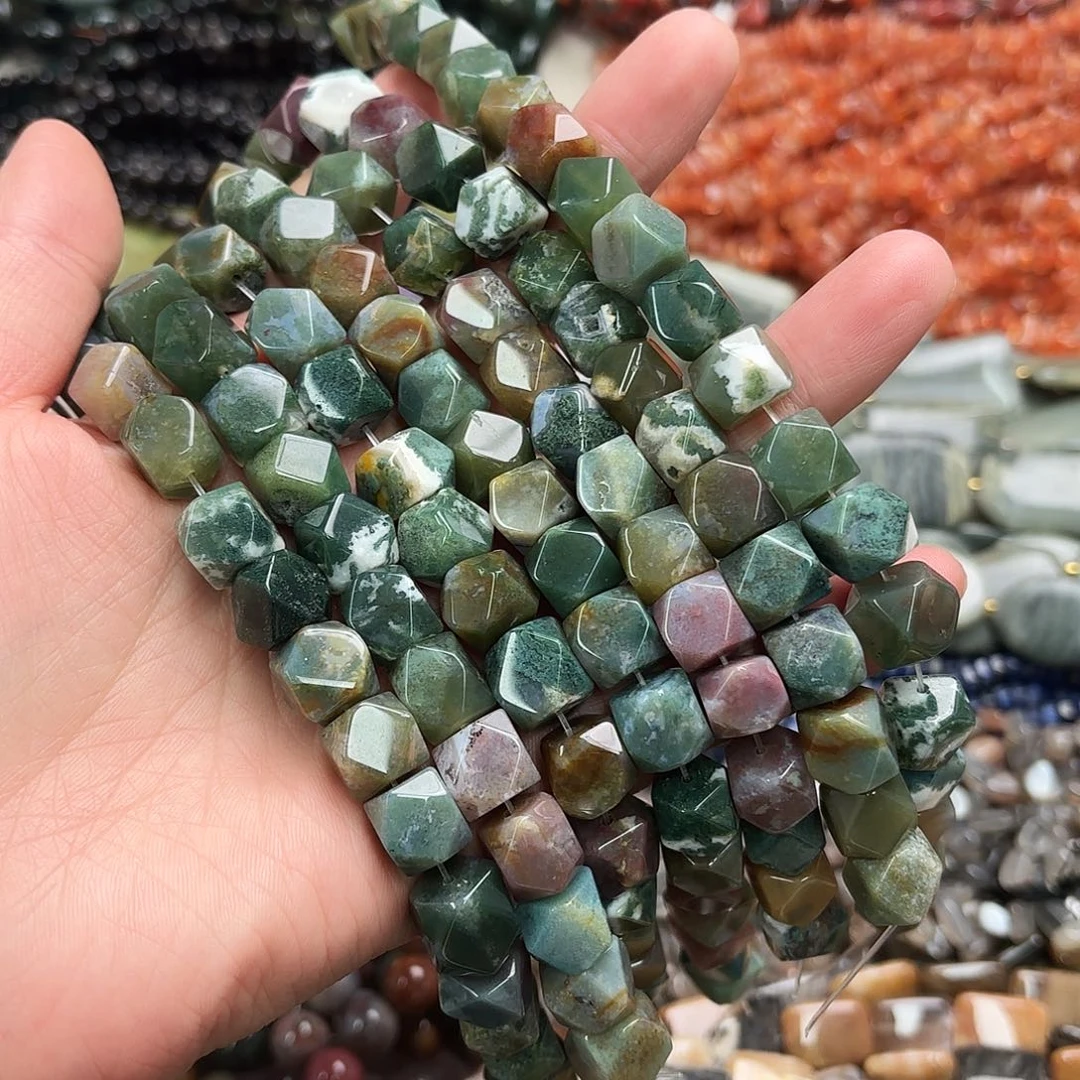 玛瑙/玉髓未镶嵌珠宝半成品卡10印度玛冲角短条