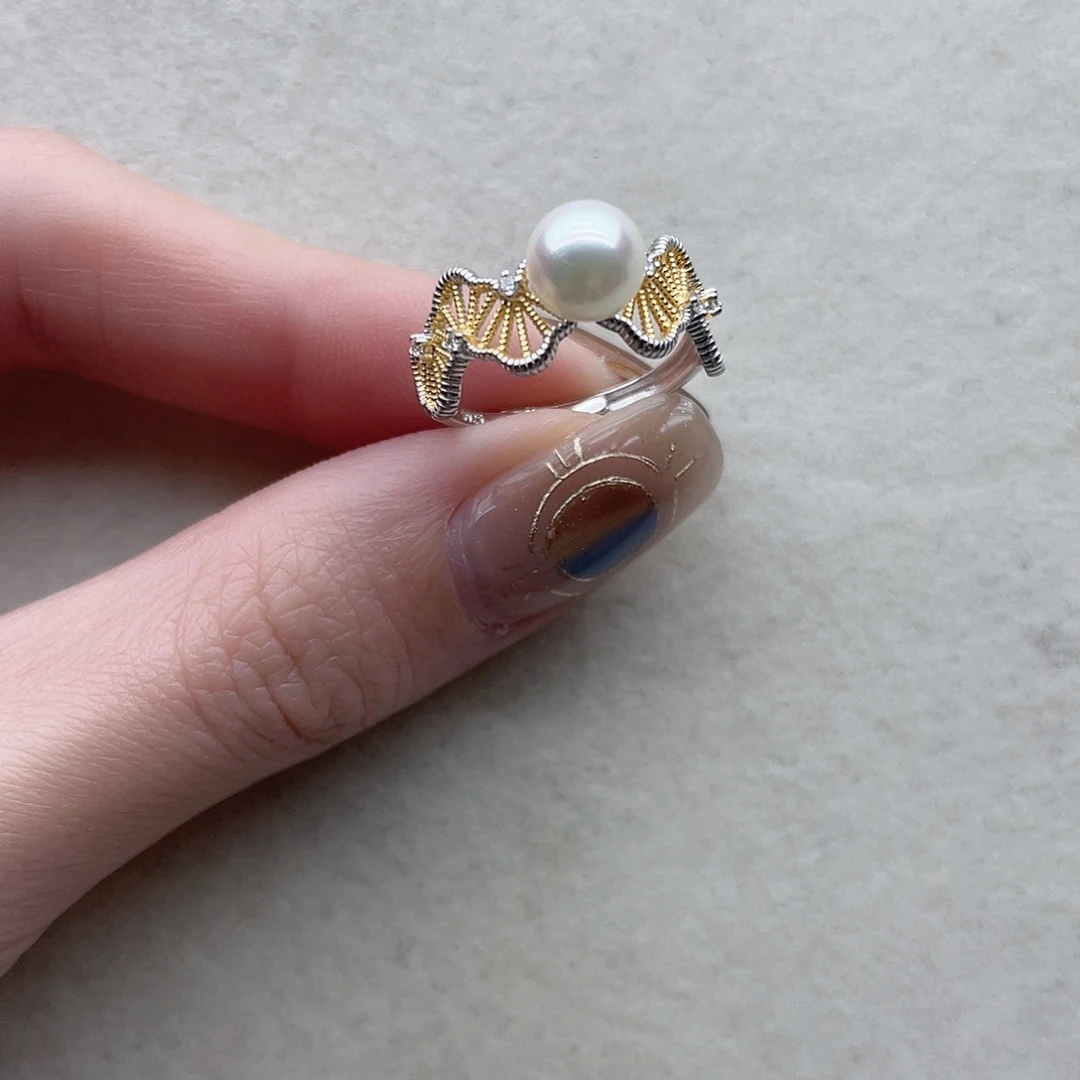 海水珍珠银S925镶嵌戒指28