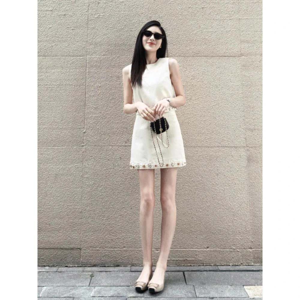 小香风套装女2025夏季显瘦减龄气质独特绝美超好看上衣短裙两件套