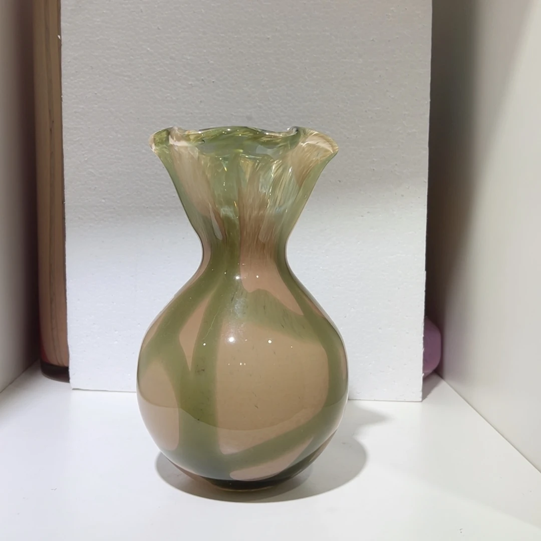 琉璃纯手工制作工艺品高21，内口径3