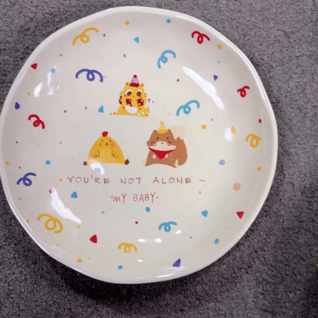 陶动物派对三个小动物八寸