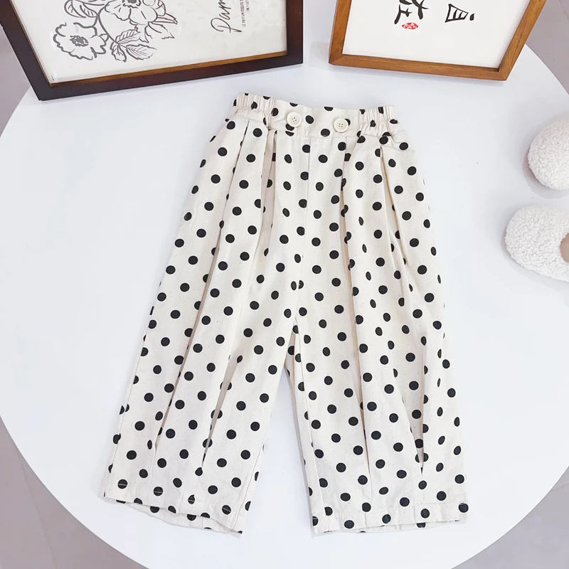 女童秋季直筒休闲波点裤1112961