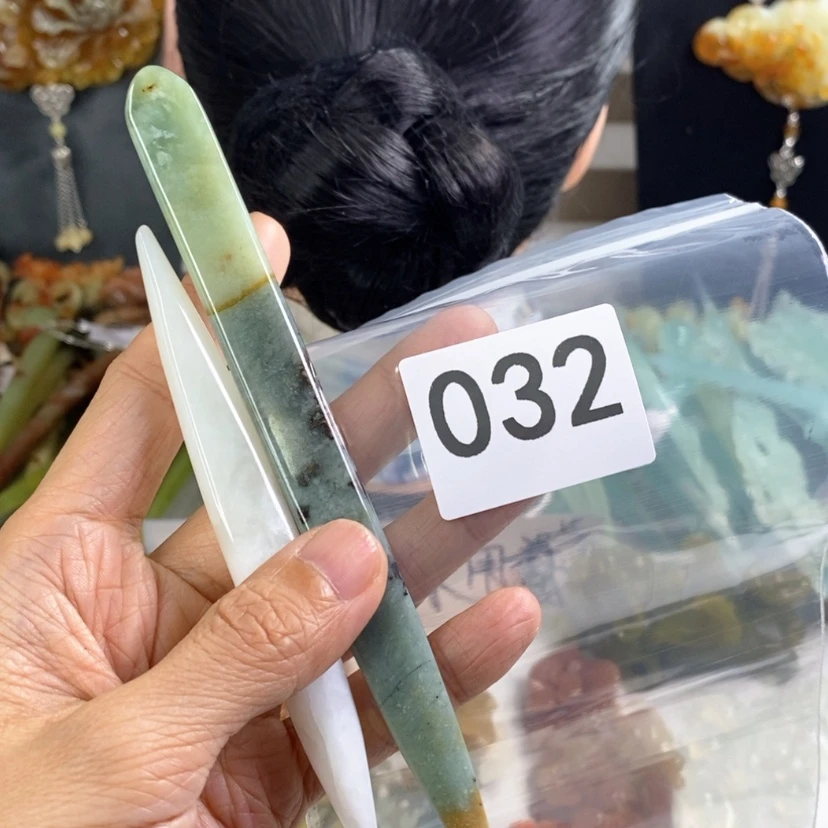 【闪购商品】岫玉发饰未镶嵌慧*