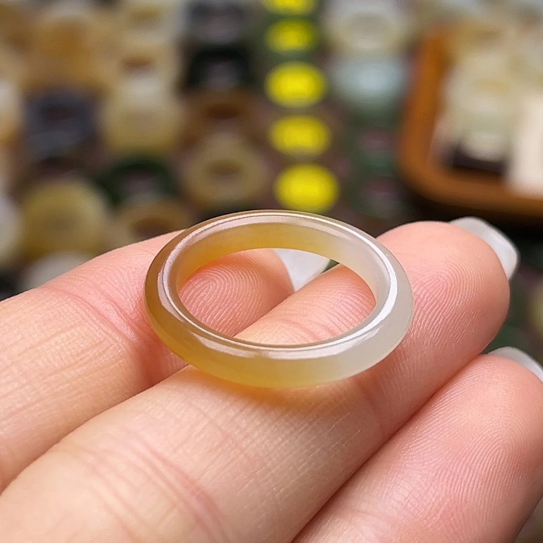 和田玉未镶嵌戒指16.9