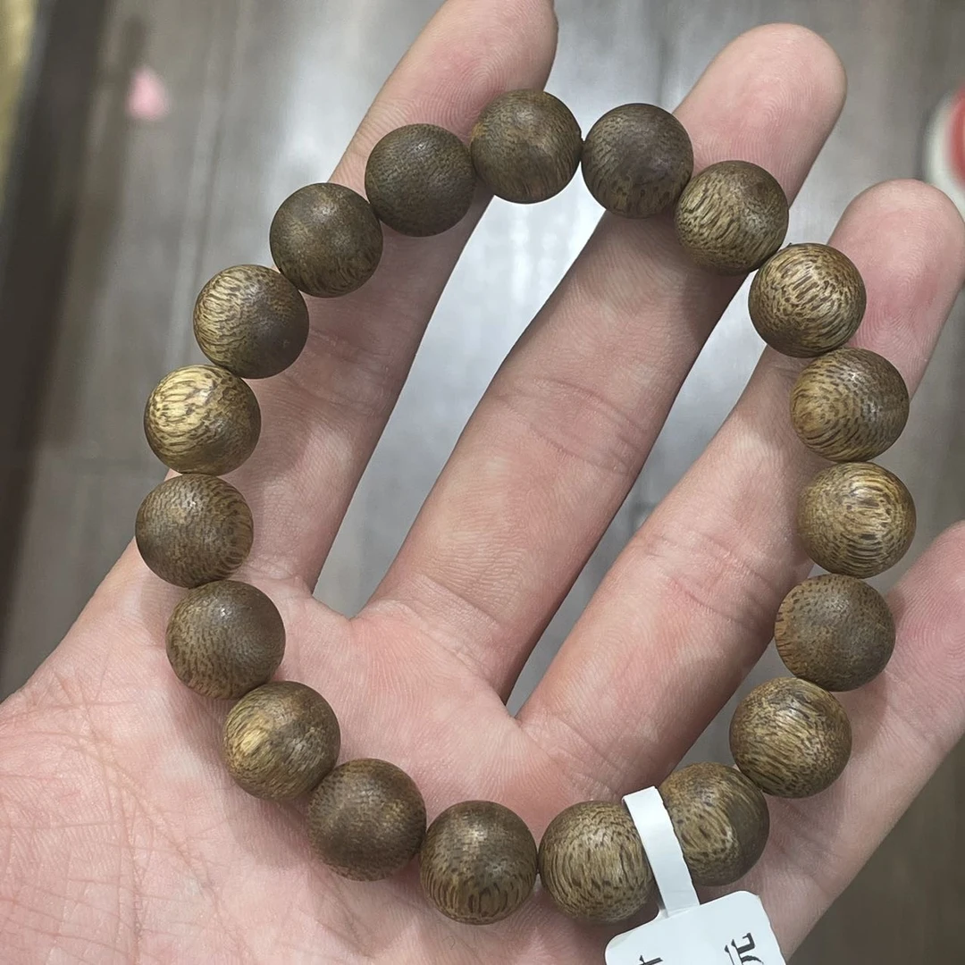 【佳哥严选】 J41731-金沙叶沉香圆珠手串-10mm左右