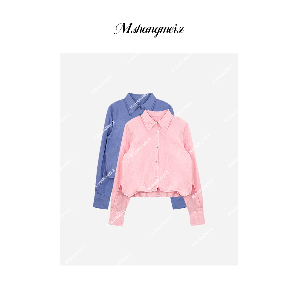 M.SHANGMEI.Z/沐熙美大哥洋气亮眼舒适设计感衬衫x022112