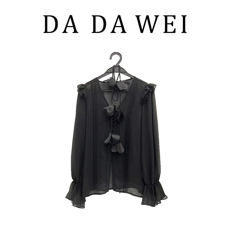 A呀大V新款女装爆款时尚气质显瘦衬衫-3708