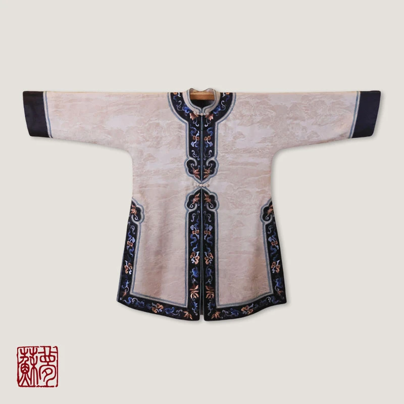 蘇夢【渡清宵】卷草纹手绣立领对襟云头长款上衣01031087 0103773