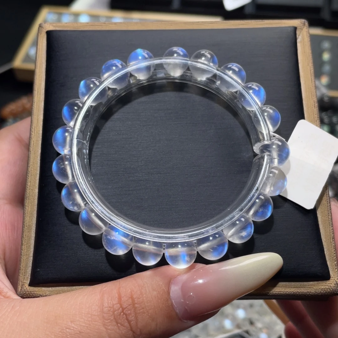 未镶嵌手链长石蓝月光手链9mm