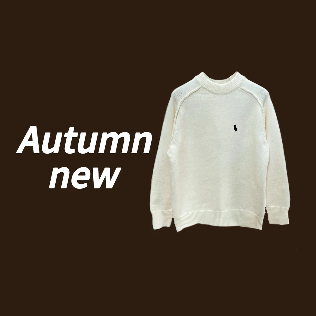 【百搭毛衣】新款冬季时尚毛衣休闲长袖圆领拼接撞色潮流毛衣