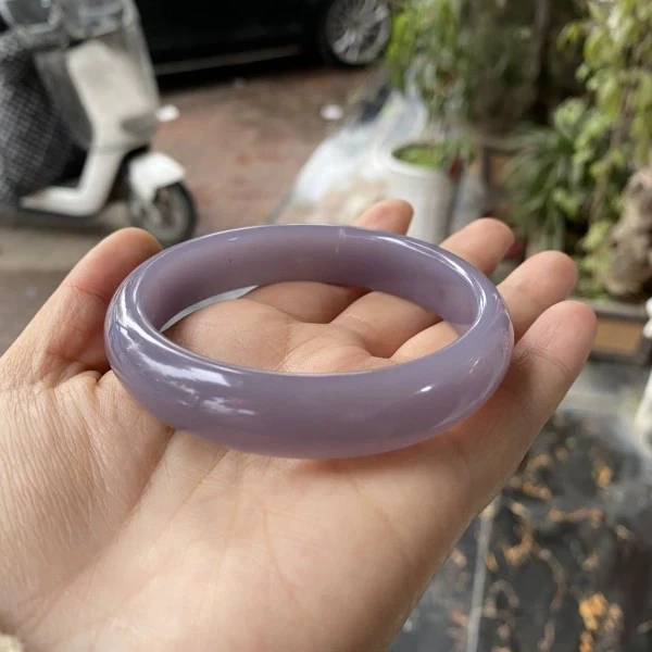 非金属珐琅手镯 【13-16】天然烟紫色手镯美人镯时尚女款