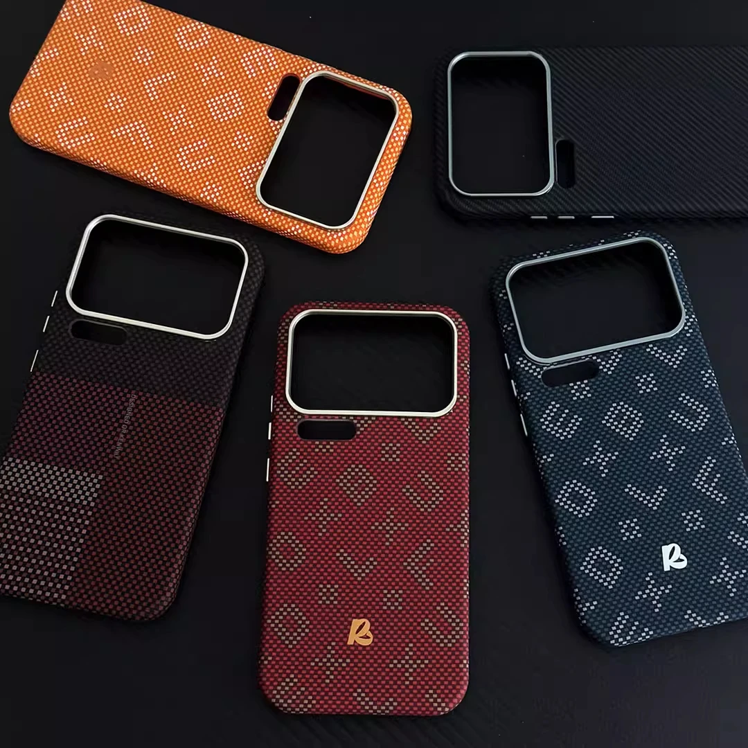 鎏金密码碳纤维纹适用小米17promax磁吸手机壳17Pro轻薄商务防摔