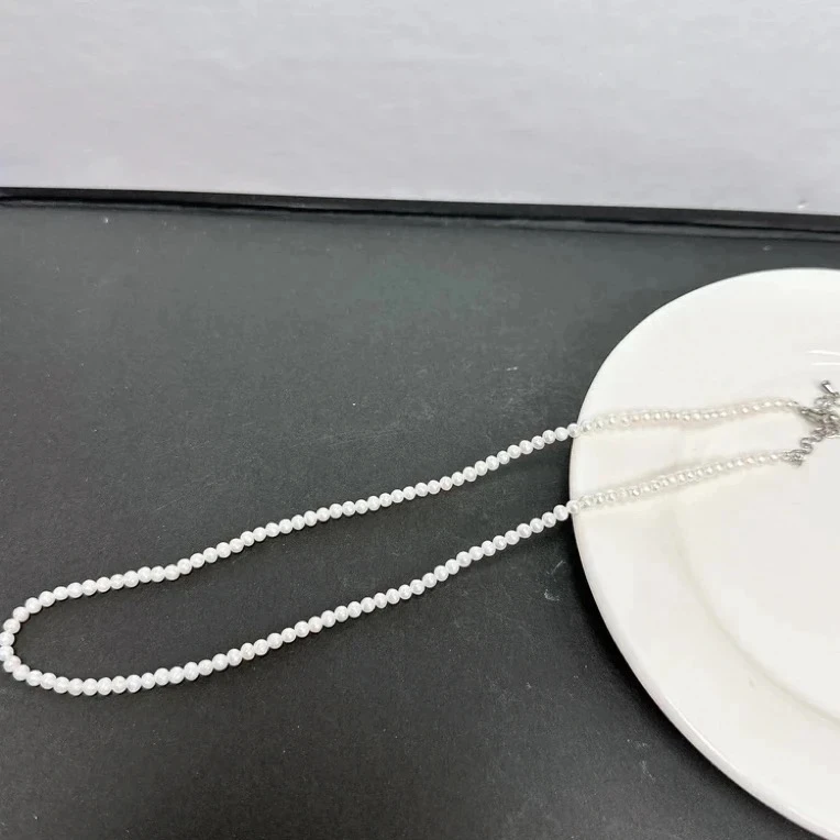 天然淡水珍珠X38#近圆无核百搭项链2-3m