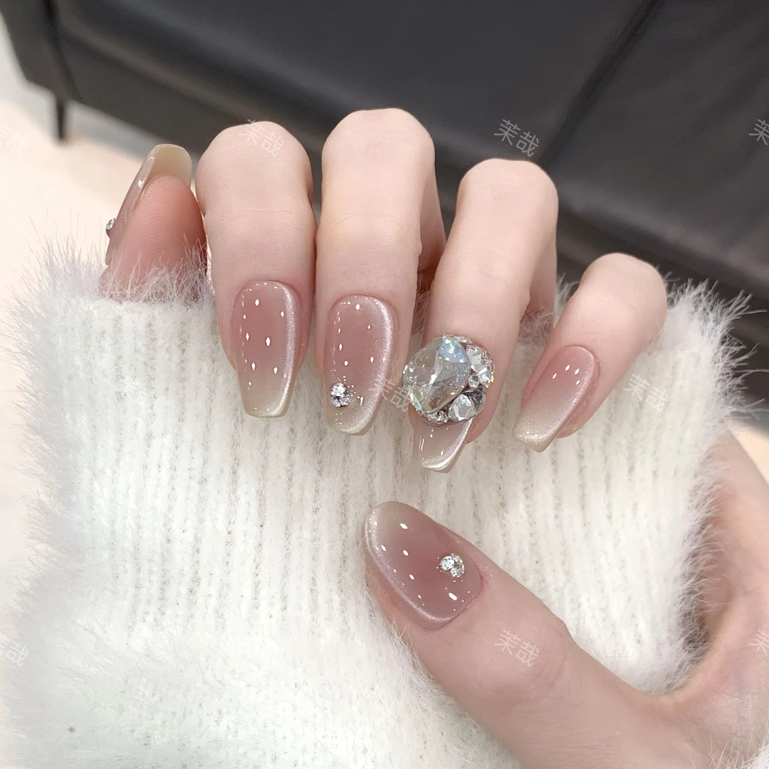 现货【佩里月光】纯手工定制美甲拆卸穿戴甲A3737