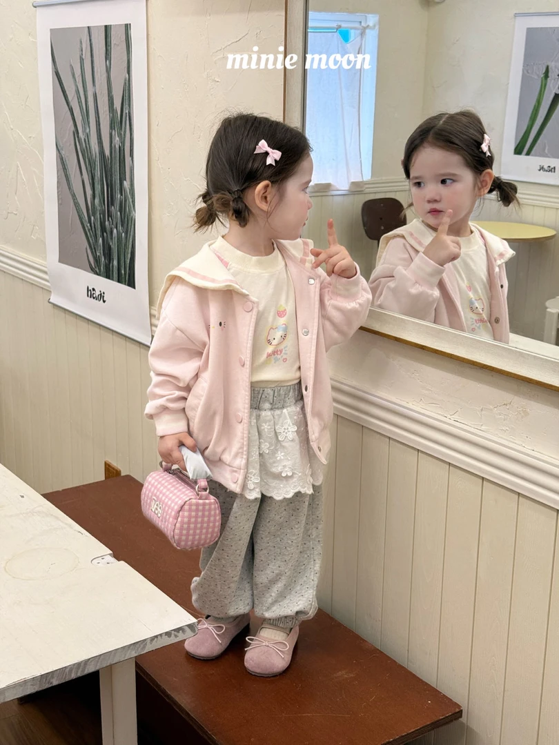 女童杏色上衣粉色外套灰色屁帘裤（XYL-3008+3007+3009-秋A）汉服