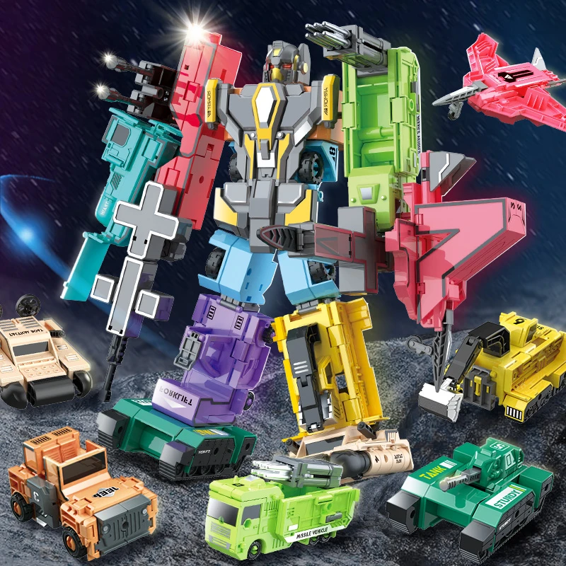 1-10大号玩具可变形拆装组装益智送礼盒装男童男童6-12岁机器人