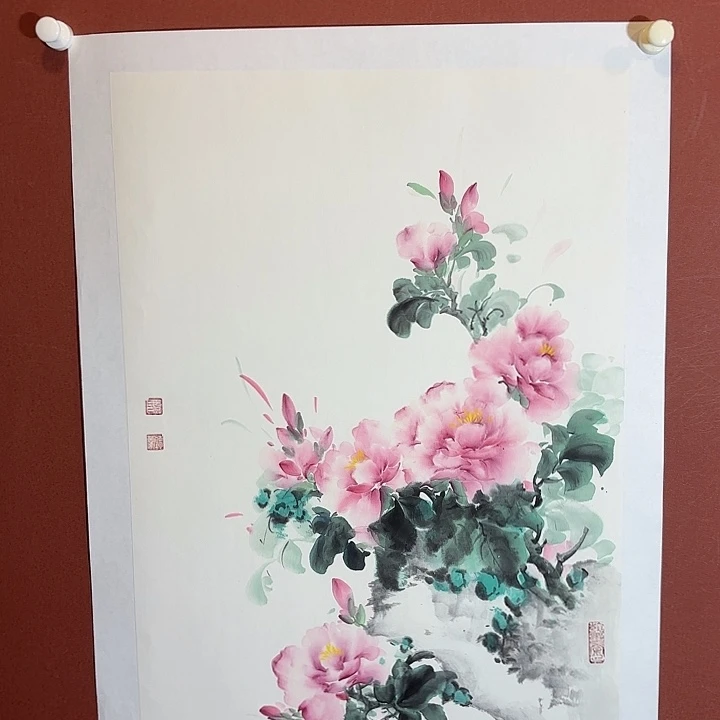 国画听兰老师花鸟