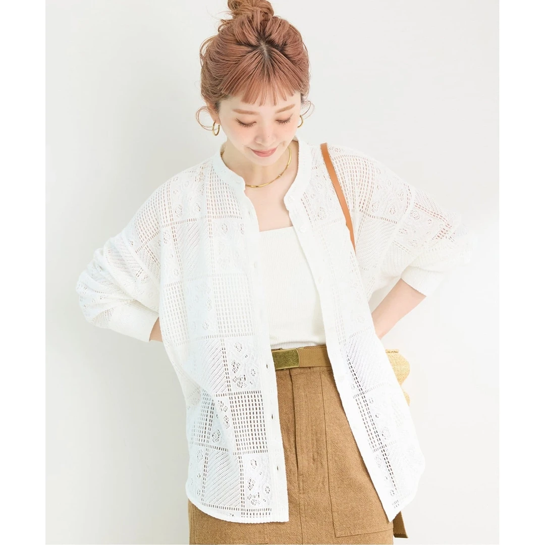 【MonTendre】B 夏季新款 重工蕾丝镂空设计感简约休闲百搭透气衬衫