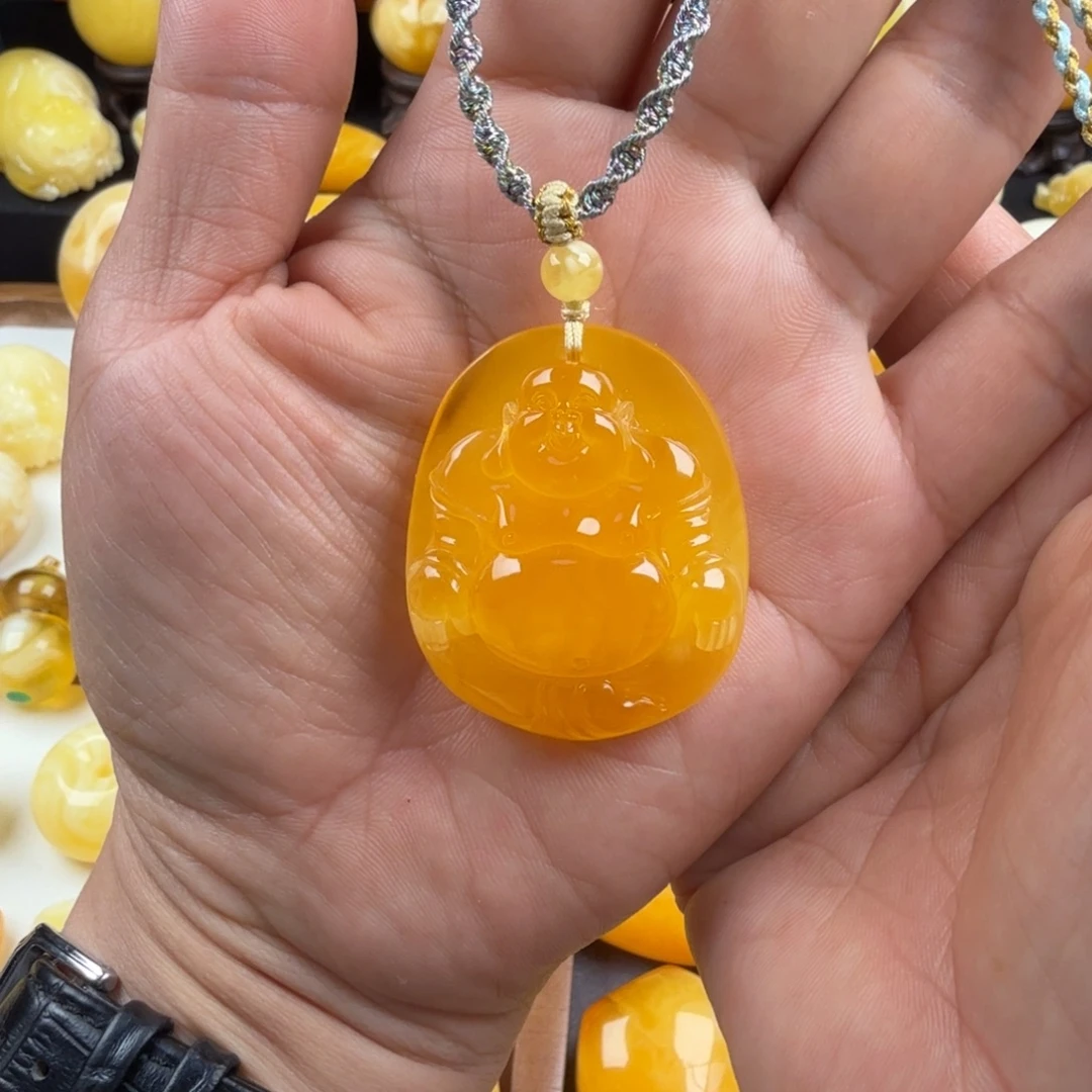 琥珀未镶嵌颈饰纯天然琥珀蜜蜡