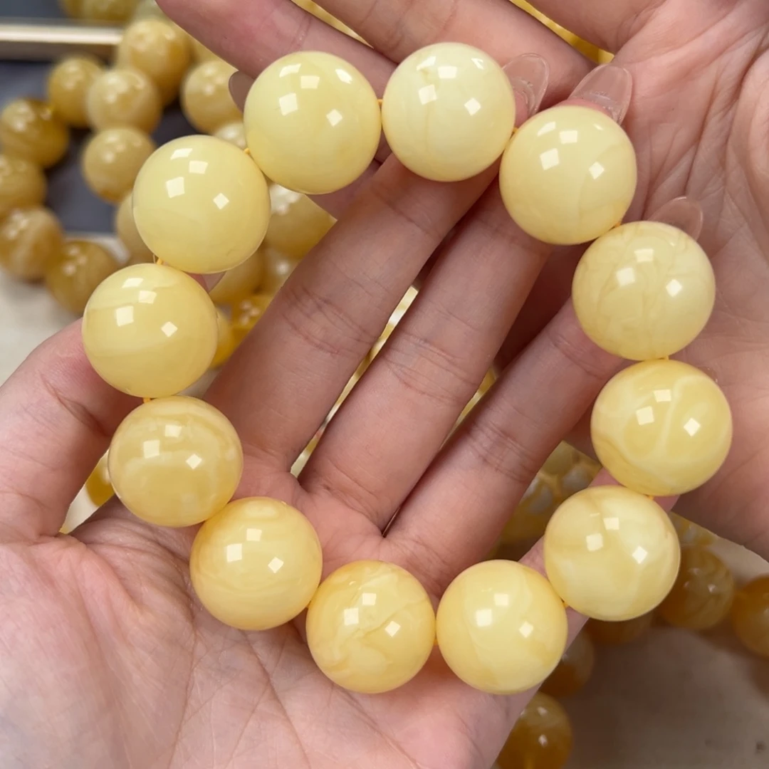 手链琥珀未镶嵌57.7白蜡