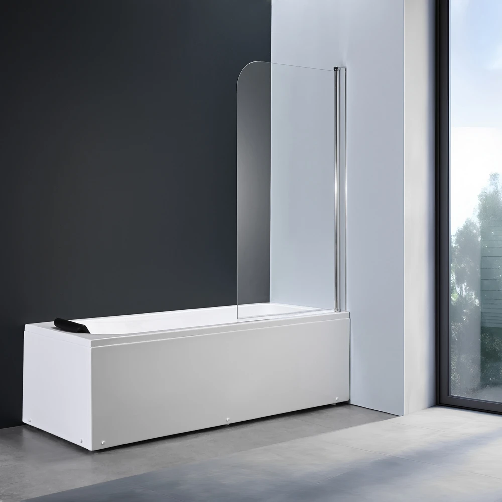 浴缸屏风 浴缸浴室隔断卫生间玻璃淋浴房