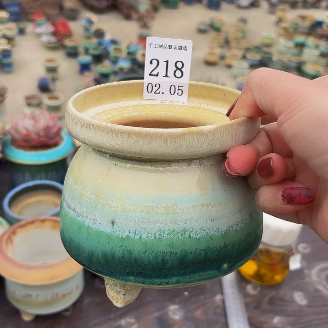 摆件景德镇陶瓷手工制作口10高10.5左右