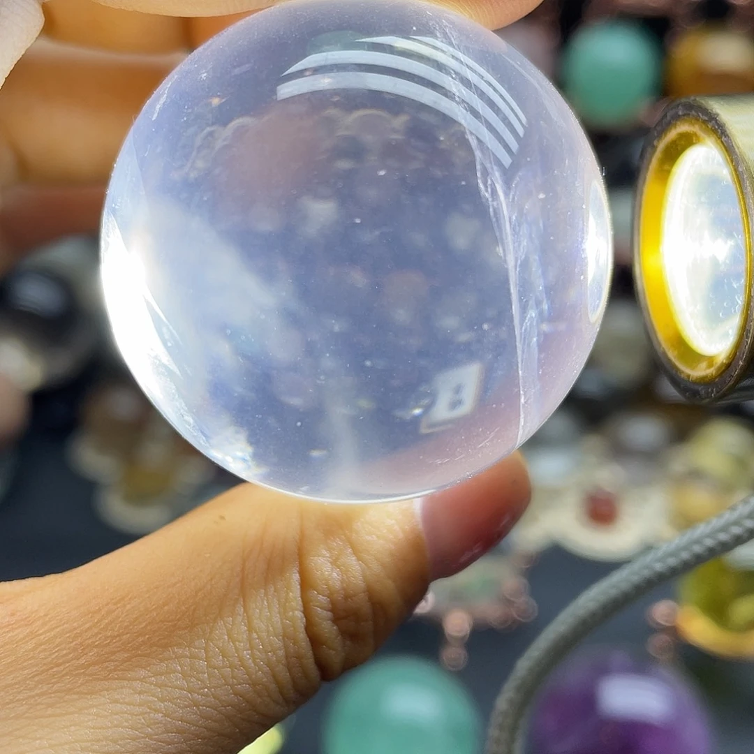 水晶珠宝半成品未镶嵌天然蓝雾水晶39.7