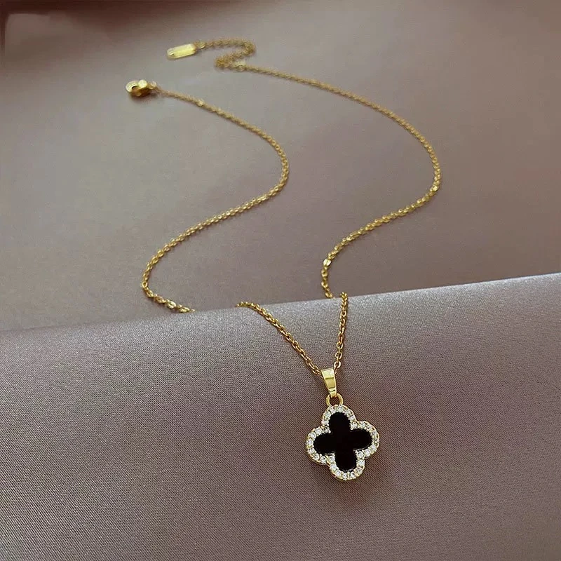 合金项链 合金项链 项链四叶草项链ins时尚项链