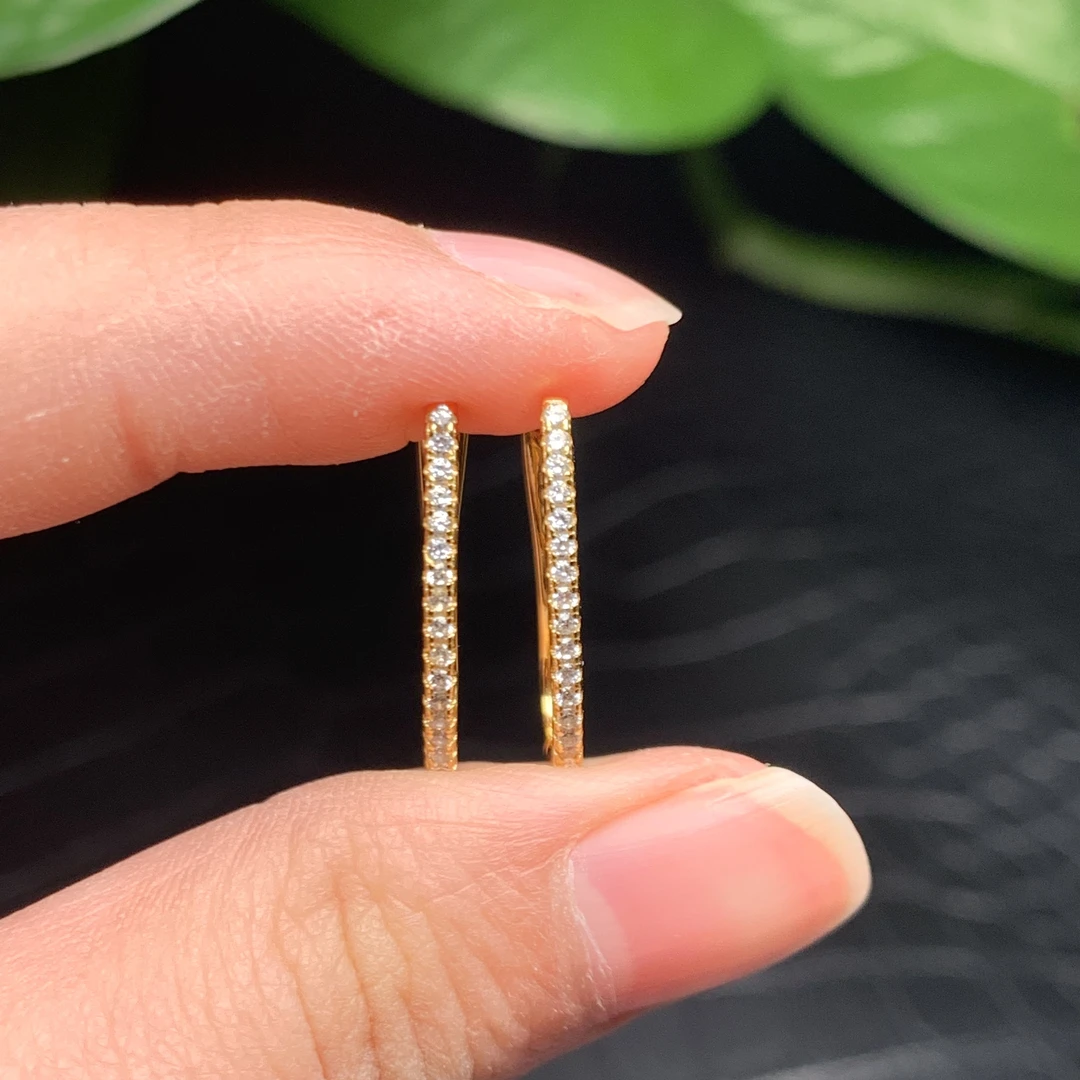 翡翠耳包银S925镶嵌 内径尺寸18.3mm