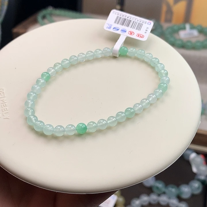 翡翠未镶嵌手链冰晴水绿，精品，福利