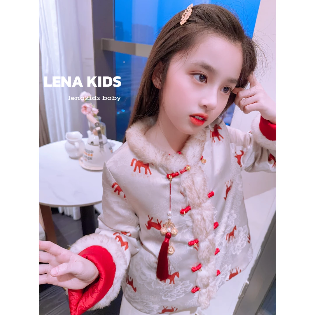 Lenakids【P】【两穿马年限定小棉袄！新国风重工套装】高品！25120102