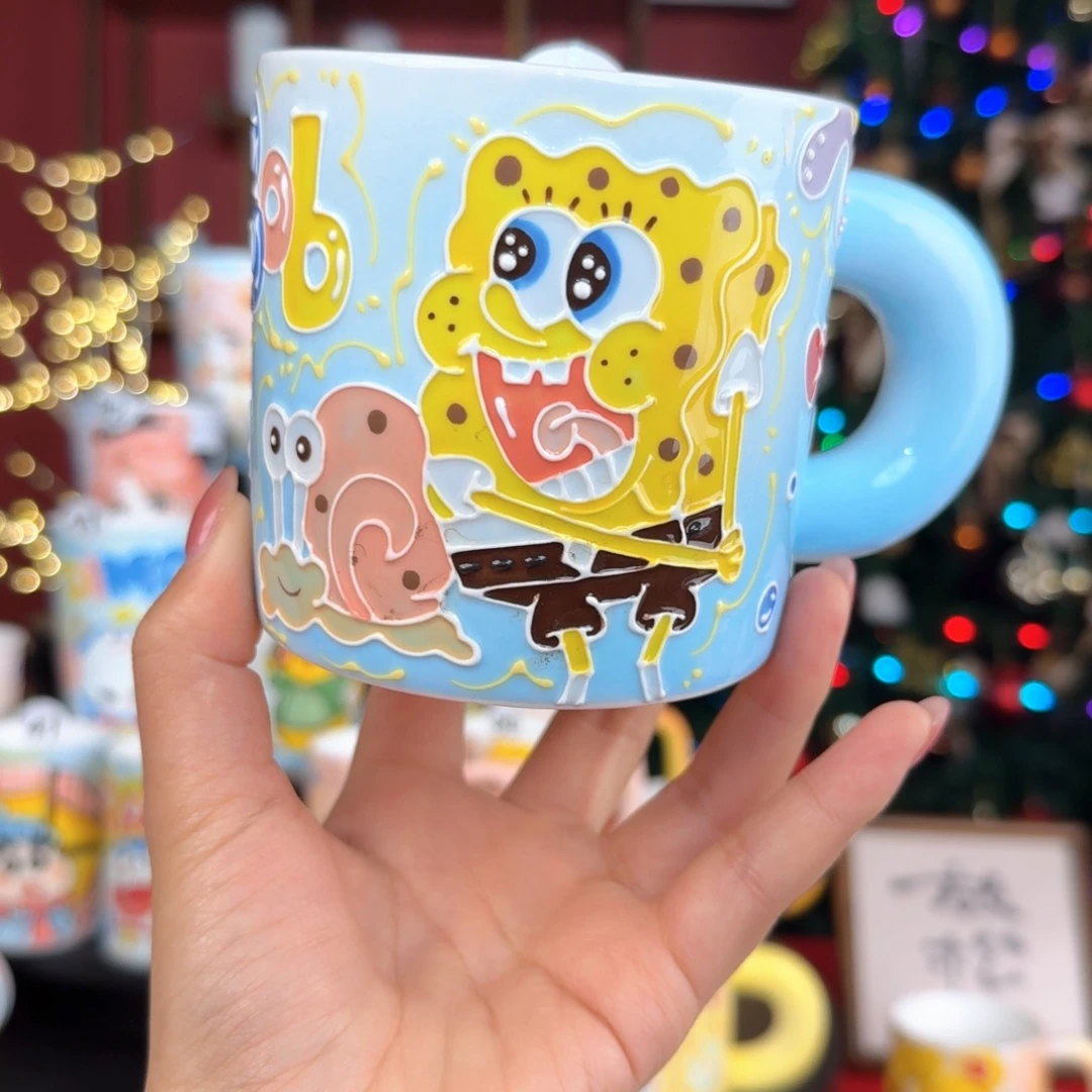 陶摆件景德镇手绘高温釉下彩