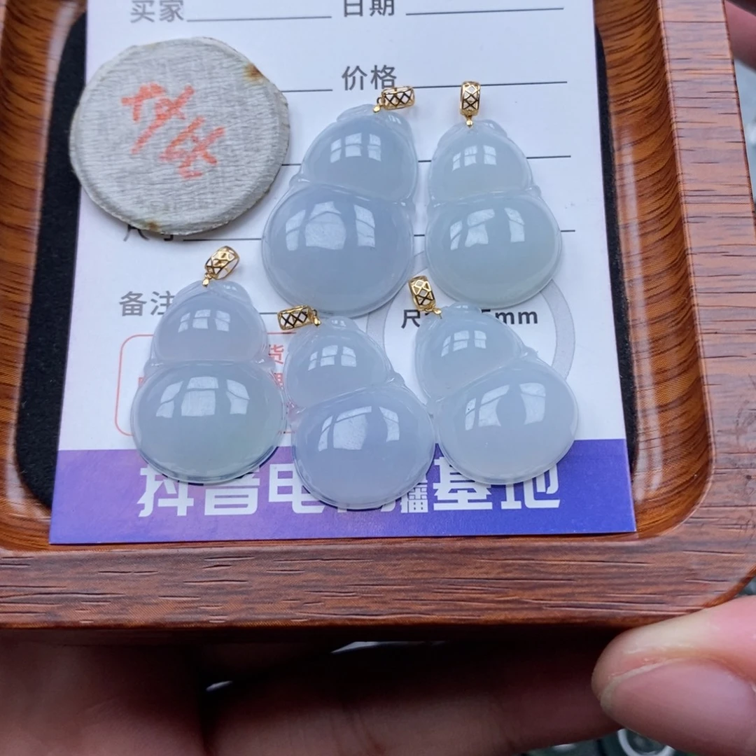 翡翠18K金镶嵌颈饰多样性发货拍一发一