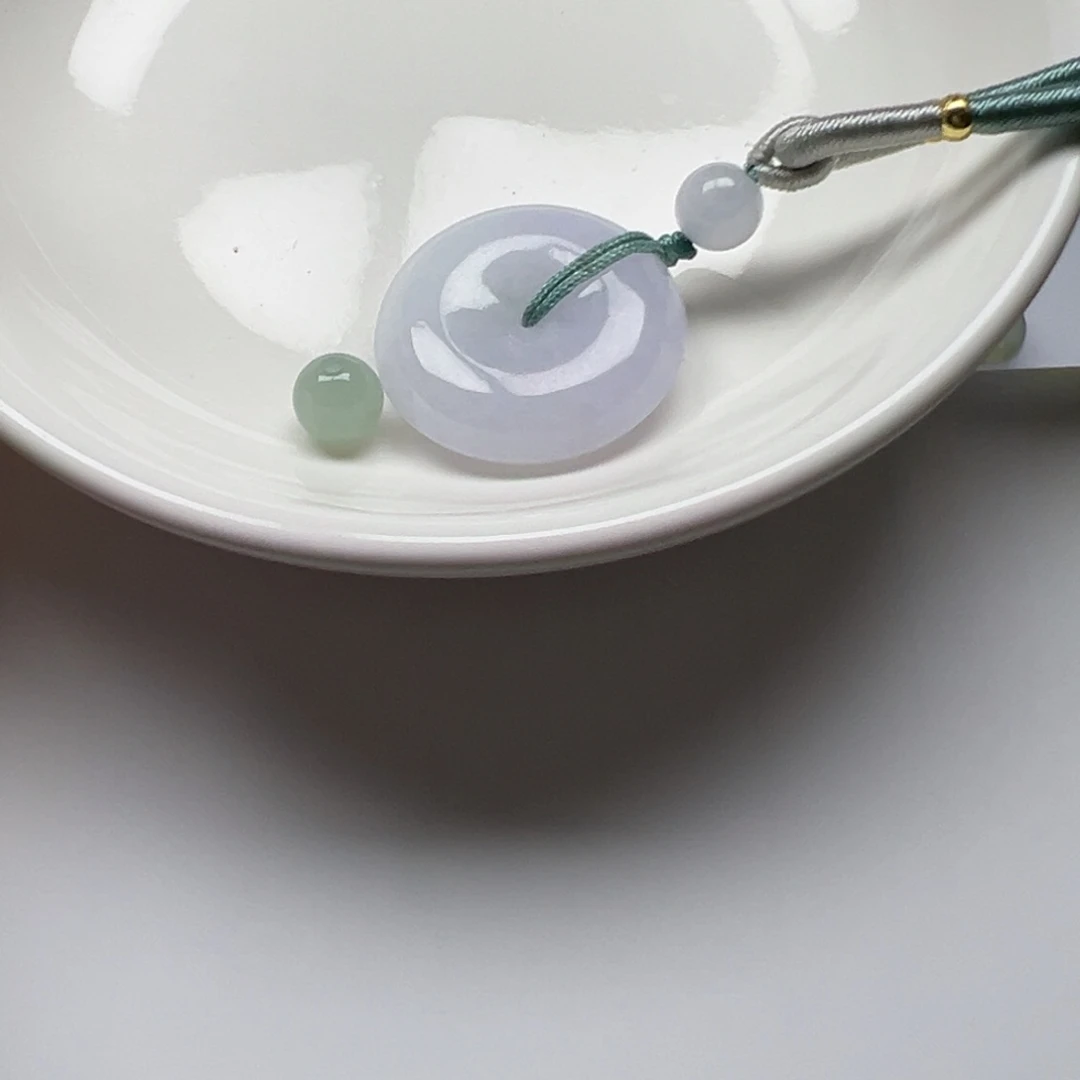 翡翠散珠S***e纯天然缅甸翡翠A货平安扣扣一个分2单