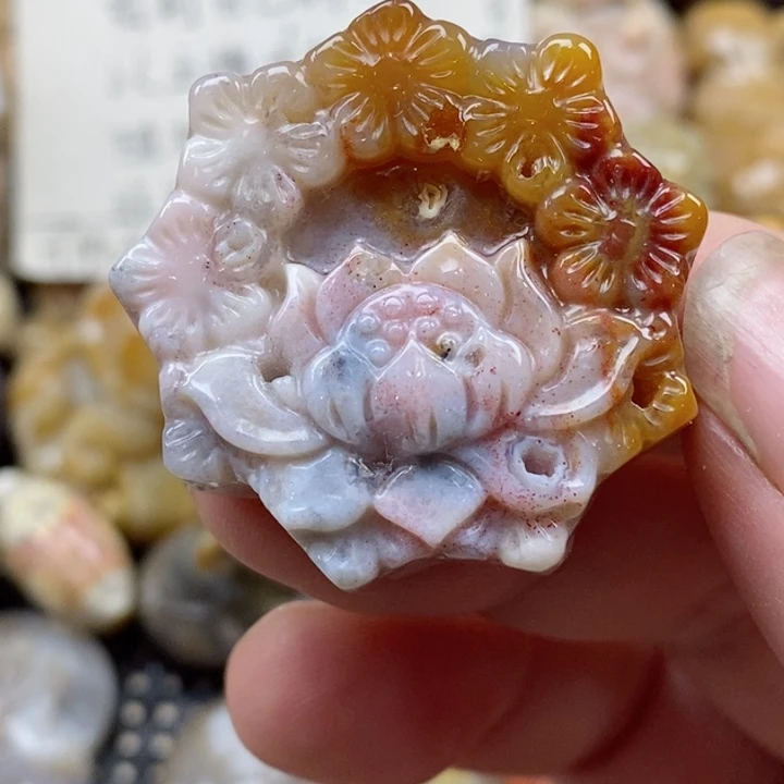 颈饰未镶嵌硅化珊瑚（珊瑚玉）