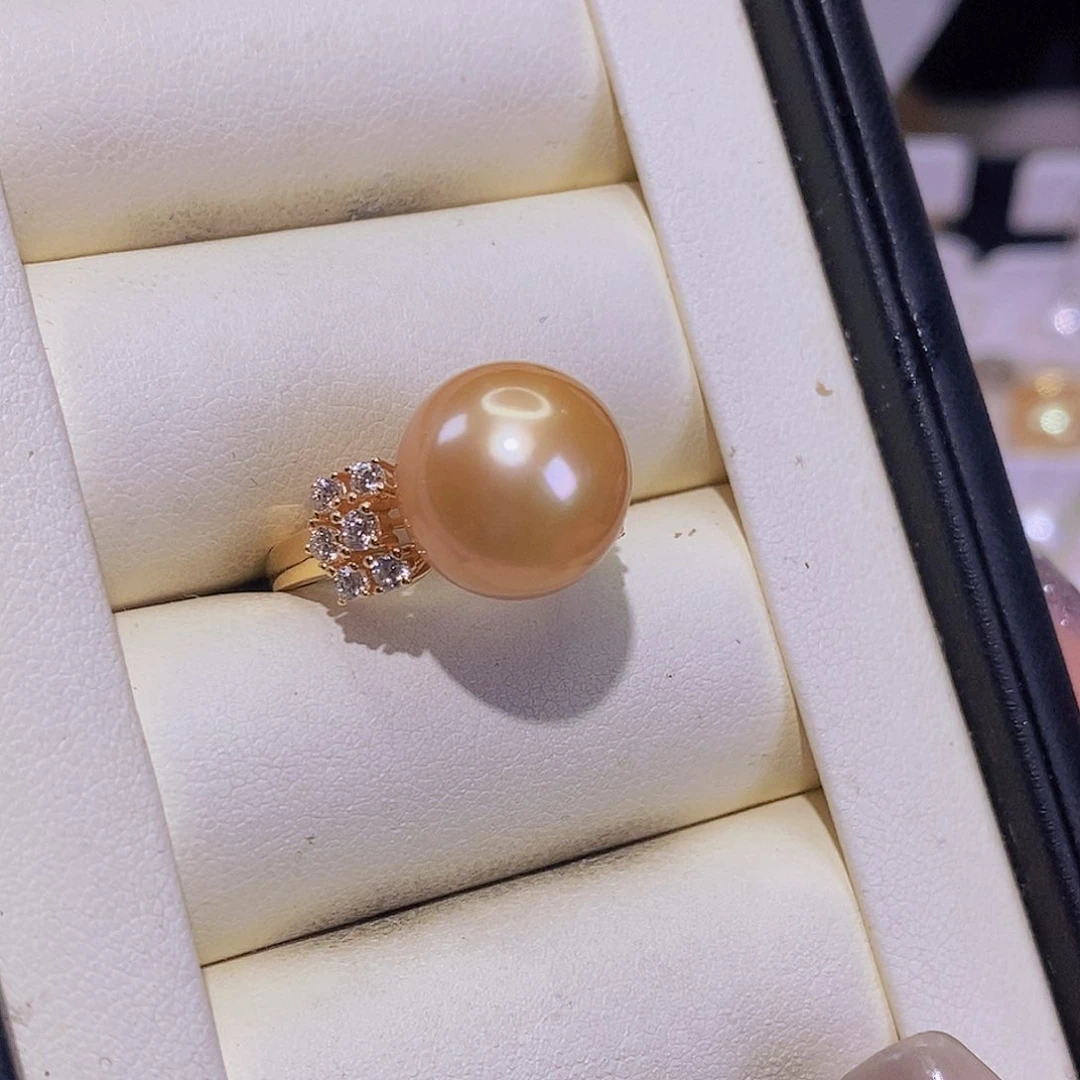 戒指银S925镶嵌淡水珍珠来**了