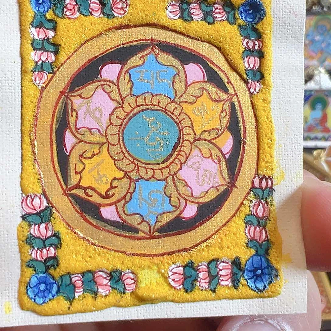 吊坠聼**叔纯手绘唐卡画芯