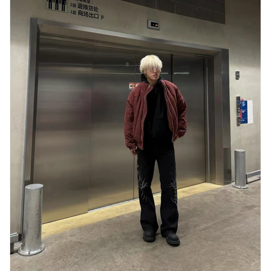 9385！来着兔八哥家！太年味了！某饱249！高领短款男女异形绗线外套