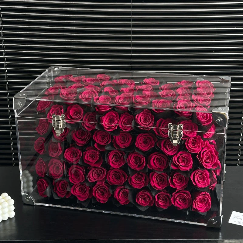 弗洛伊德玫瑰茶几永生花礼盒巨型行李箱圣诞节生日礼物送女友闺蜜