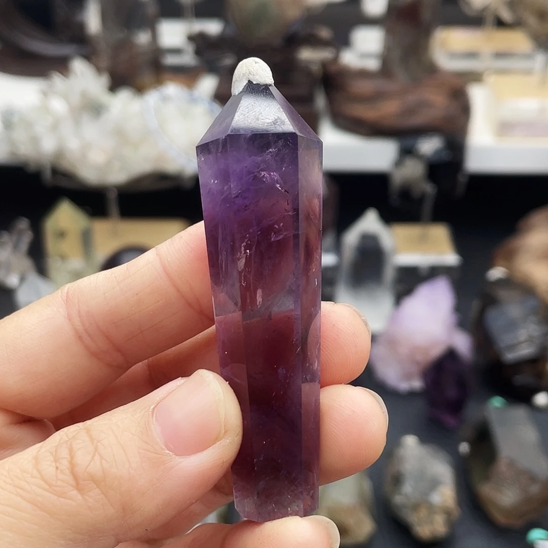 石材紫水晶权杖t49