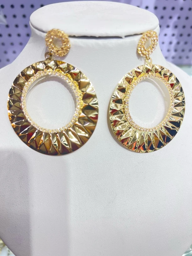 钛钢耳饰 太钢扇形耳环时尚