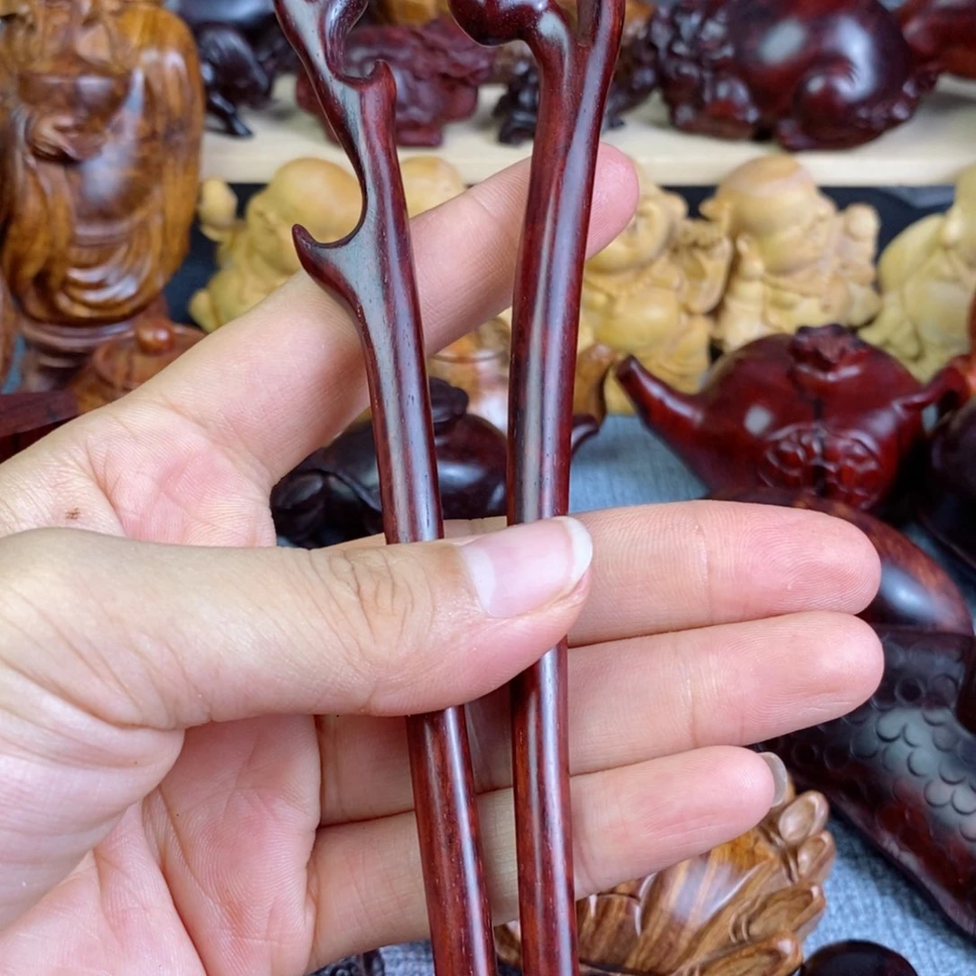 木小叶紫檀手工发簪一个