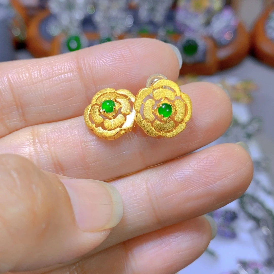 翡翠颈饰合金天然翡翠