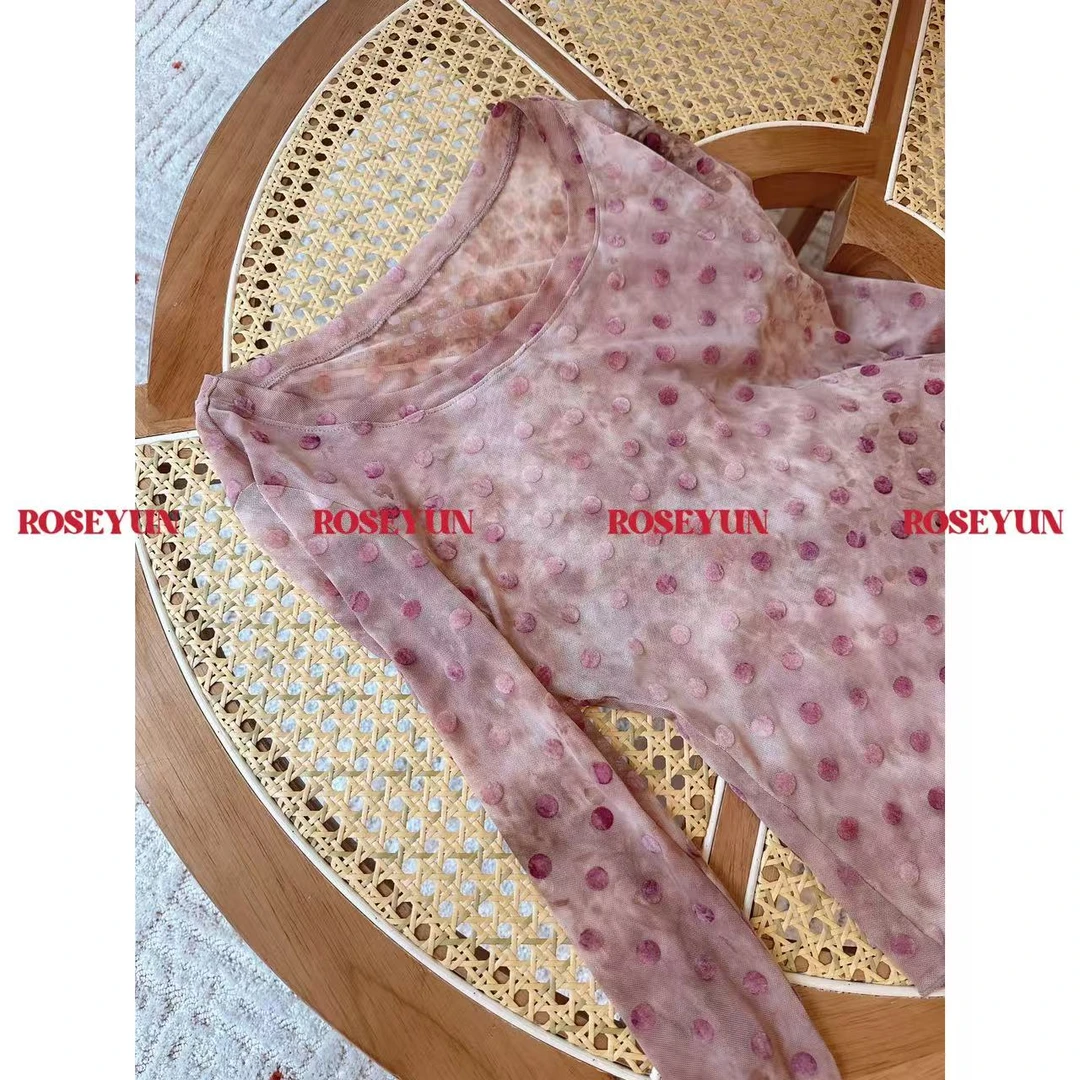 【Rose Yun】溪遇椿和 植绒波点上衣 251018