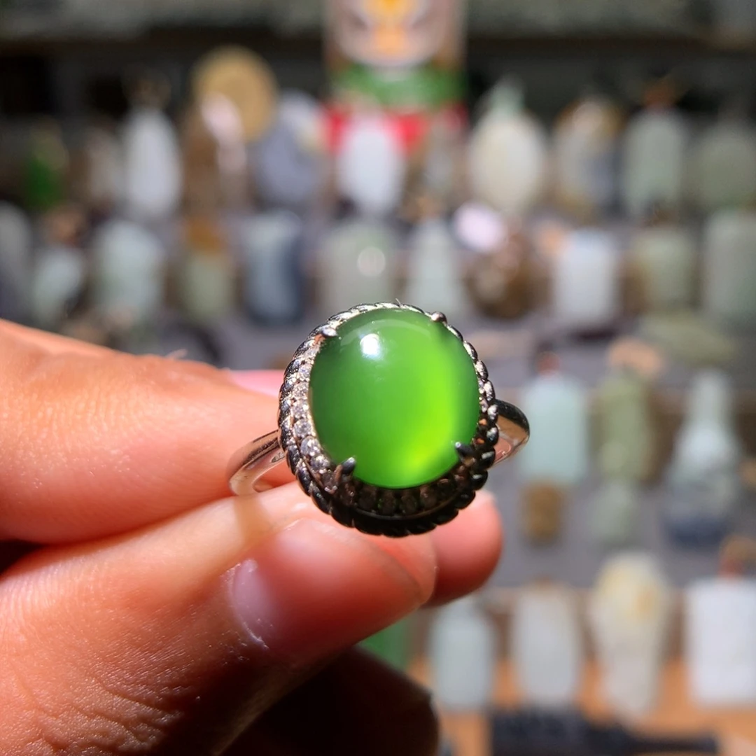 和田玉未镶嵌戒指