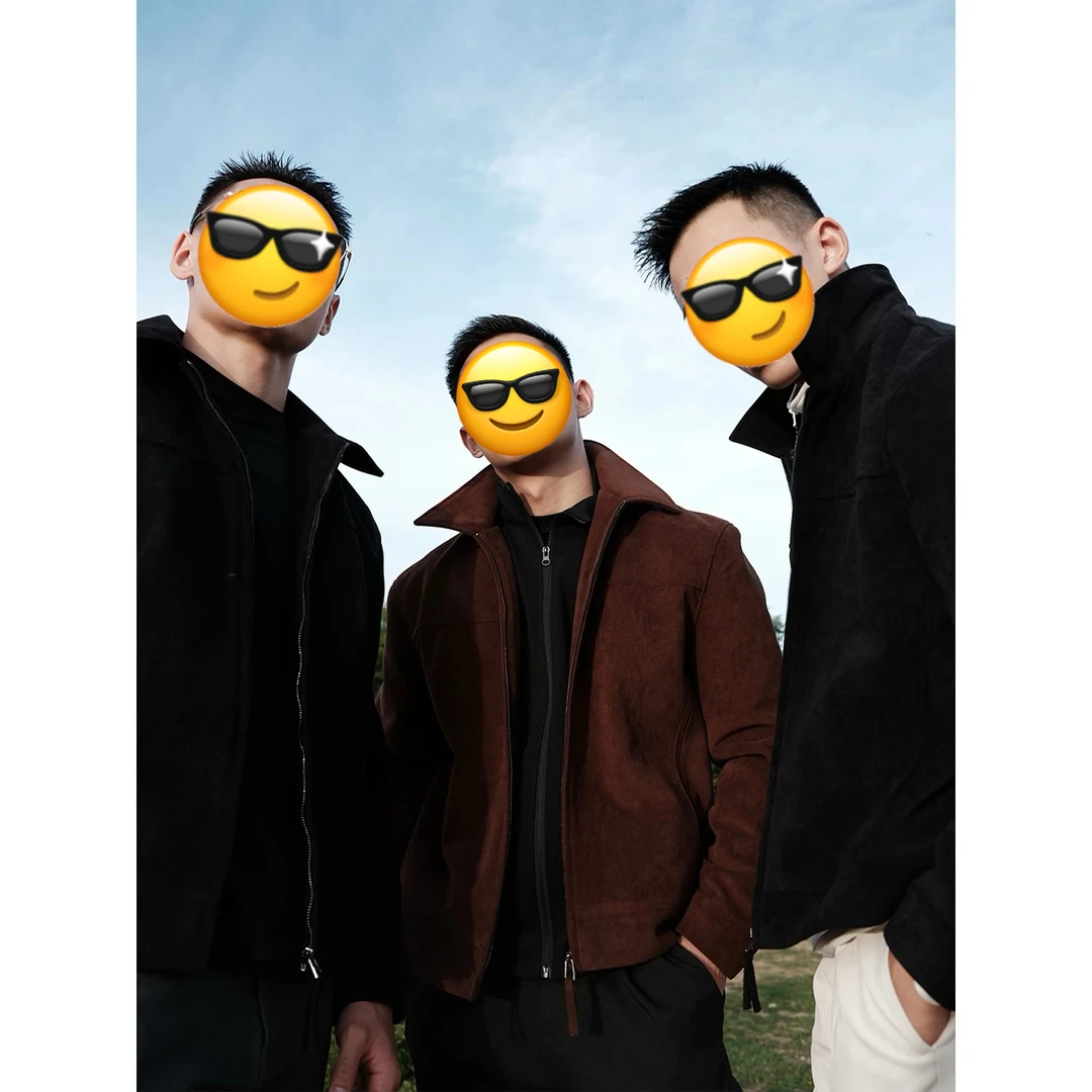 GT荒野系列美式仿麂皮夹克磨砂高级感休闲户外翻领复古外套