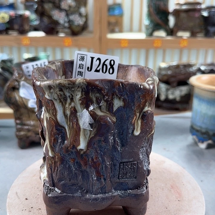 紫砂花盆景德镇陶瓷多肉花盆268