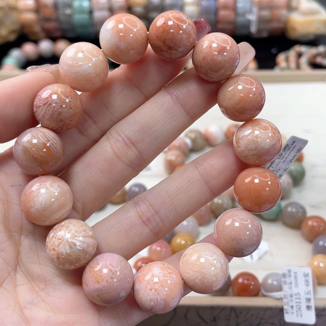 硅化珊瑚（珊瑚玉）手链未镶嵌?****?300