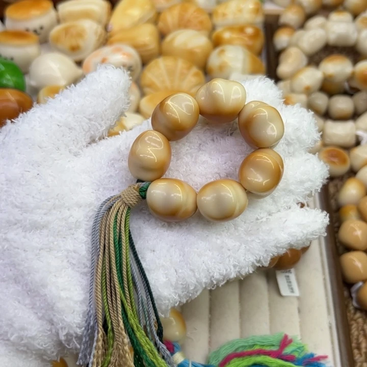 把件菩提根/象牙果10 象牙果原果雕刻炭烧星星手捻