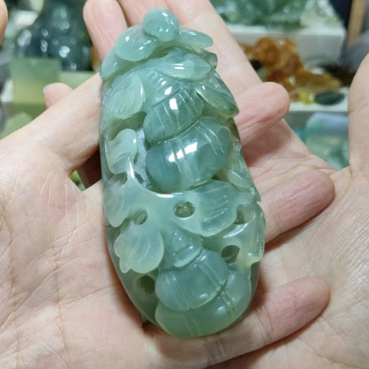 岫玉未镶嵌手把件款式